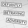 Defiantly Betraying Adversity Trophy