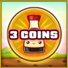 3 coins collected Trophy