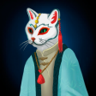 Mask of human cat Trophy