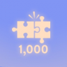First 1000 pieces puzzled Trophy