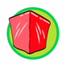 Red ice cube Trophy