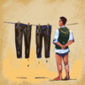 These Are My Fighting Trousers Trophy