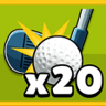 Hit the ball with maximum force 20 times Trophy