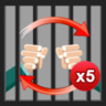 Went to jail 5 times per game Trophy