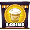 3 coins collected Trophy