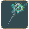 Flaming Budding White Wood Staff Trophy