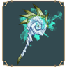 Flaming White Wood Club Trophy