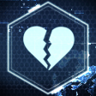 A Heart Broken in Two Trophy