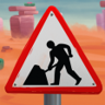 Caution! Road Works Ahead Trophy